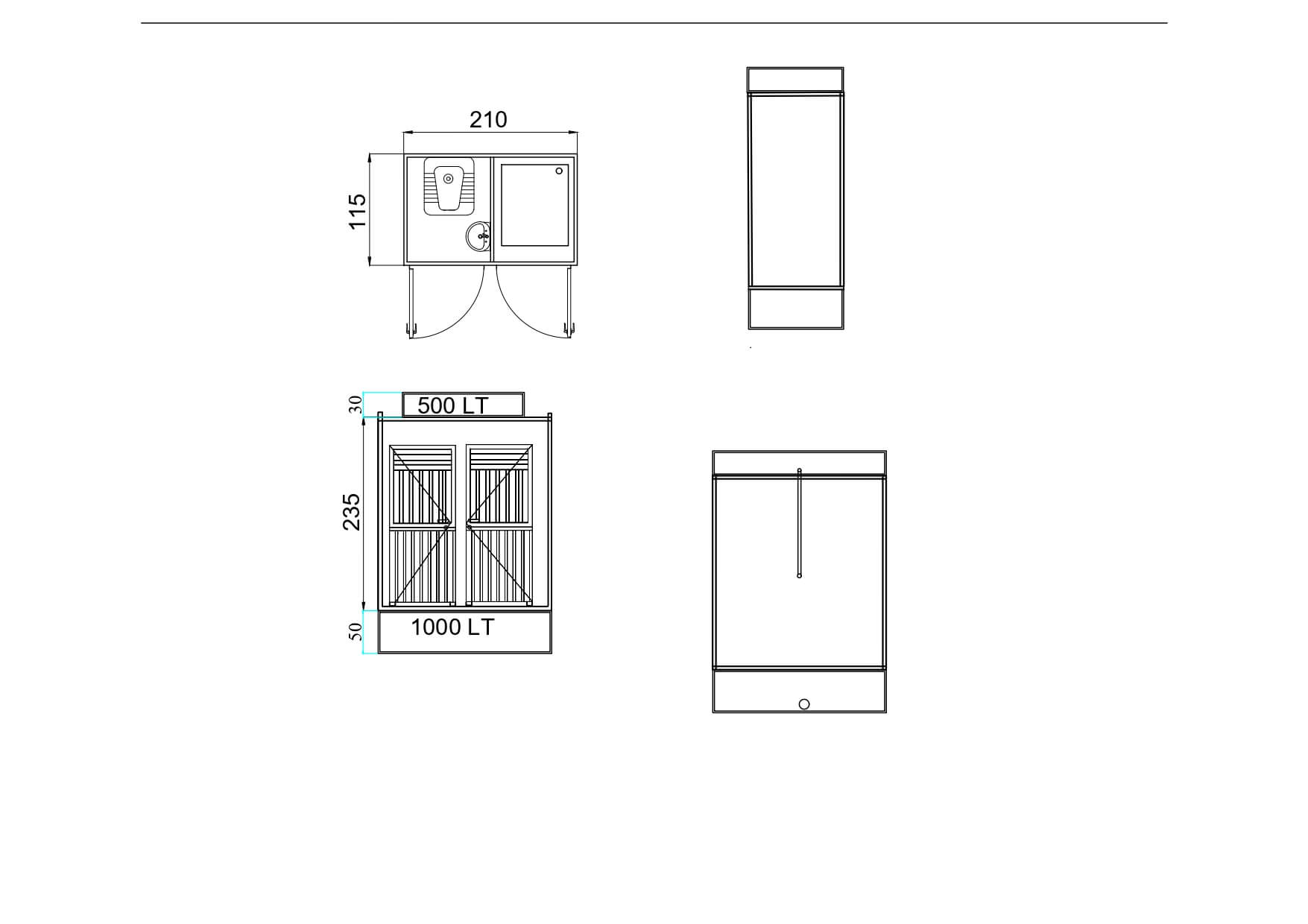 115x210 deposuz wc kabin plan