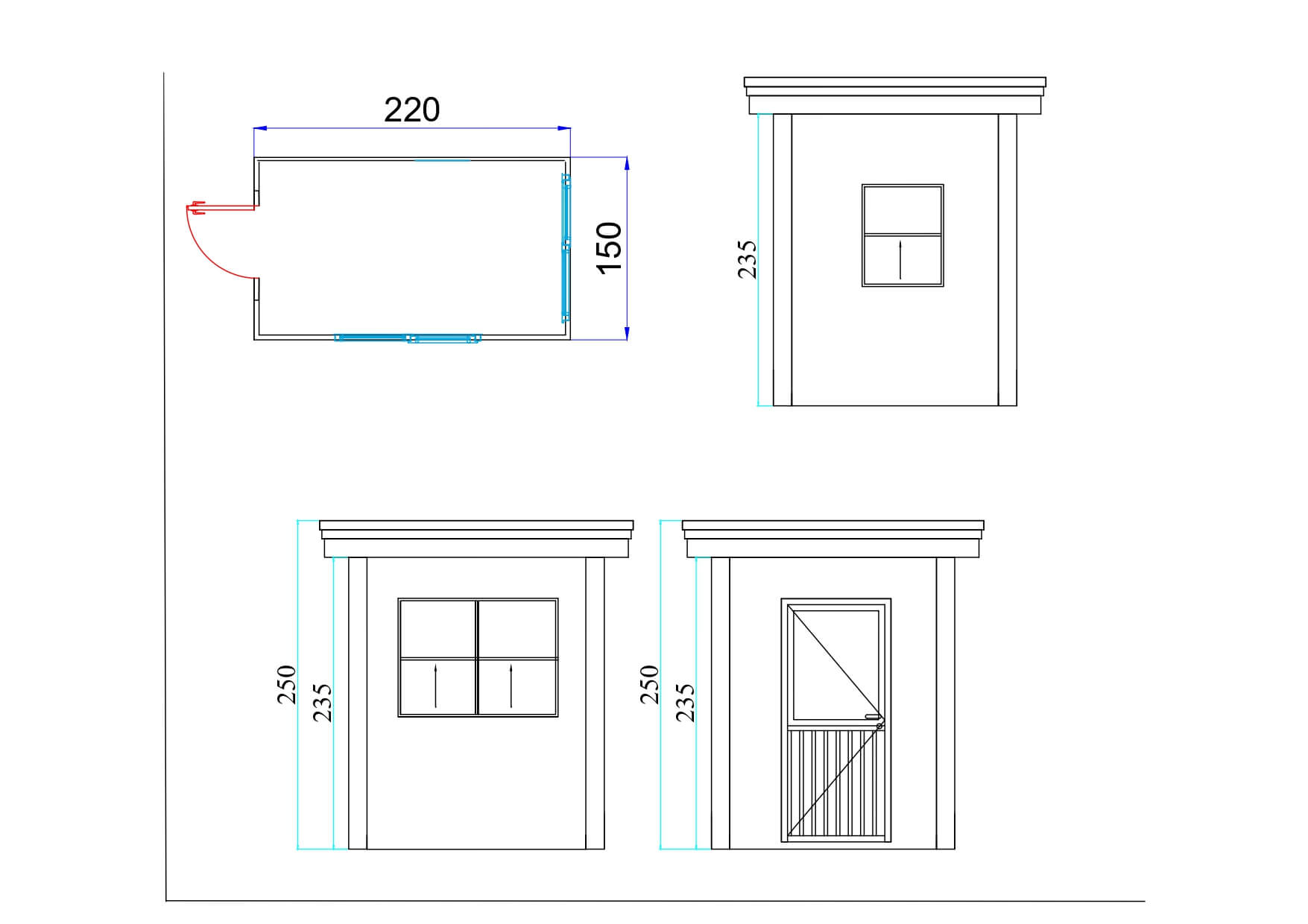 150x210 panel metropol kabin plan