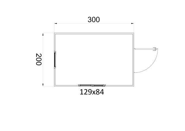 200x300 kabin plan