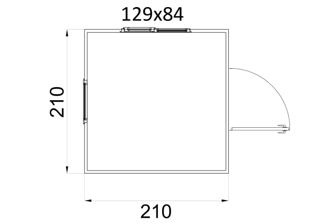 210x210 kabin plan