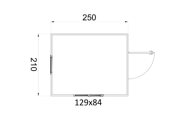 210x250 kabin plan