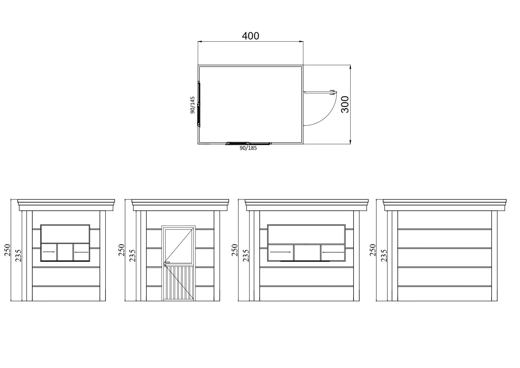 300x400 metropol kabin plan